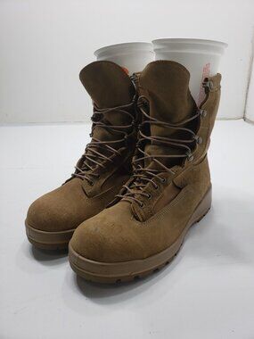 Altama US Army Military Combat Boots Coyote Tan Suede Vibram Size 10.5W